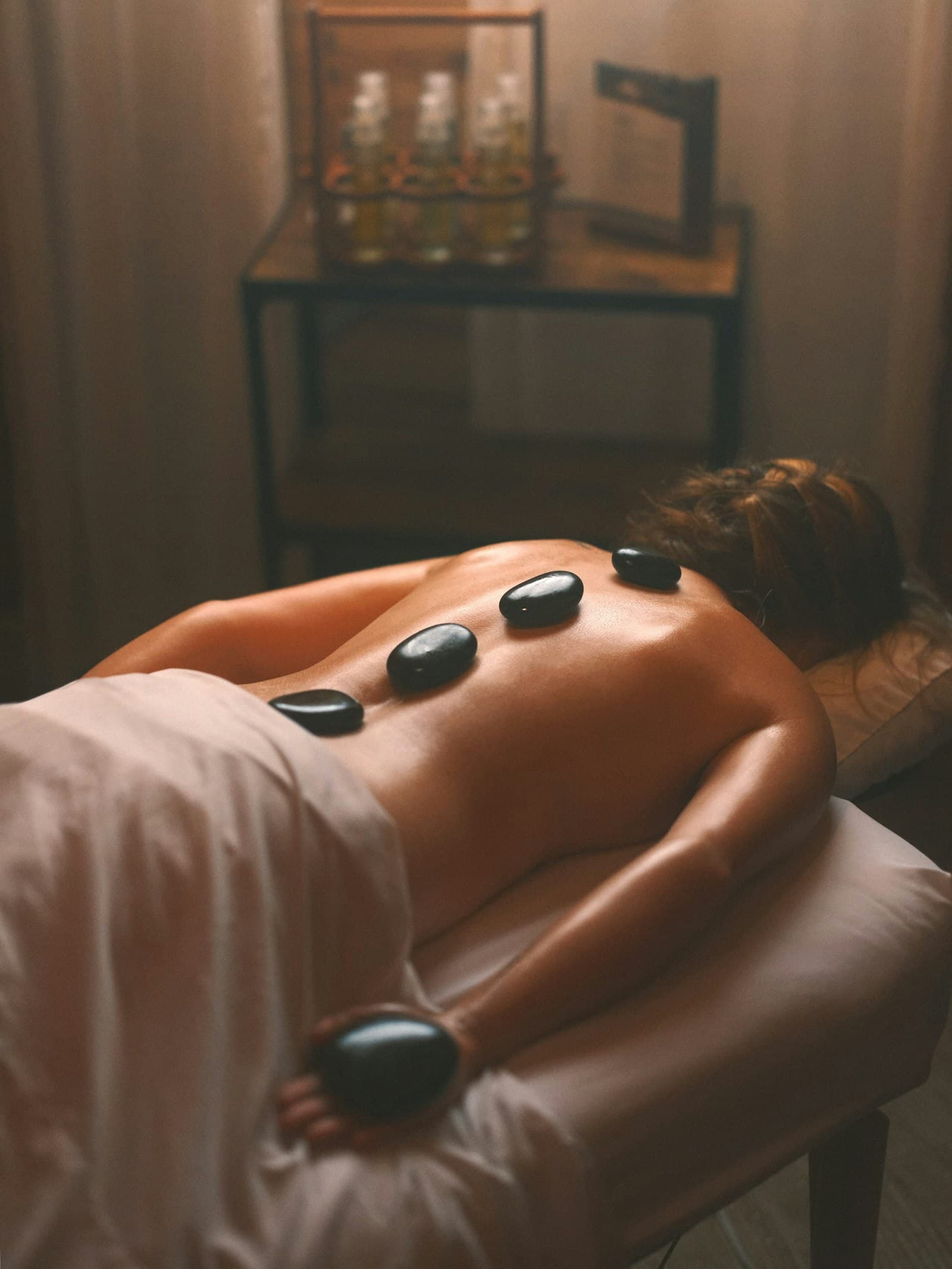 Hot-Stone-Massage Nahaufnahme